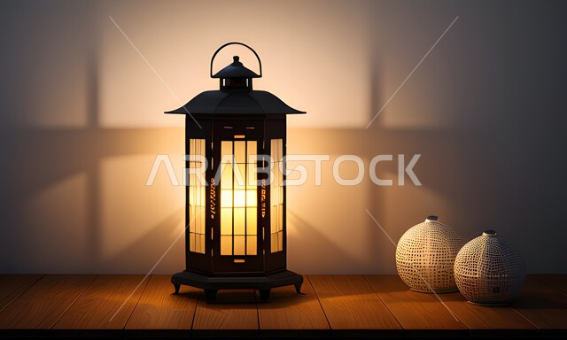 اكسسوارات و تحف شهر رمضان المبارك ، فانوس وإضاءه ملونه خافته، زينة وأنوار للاعياد والمناسبات، أجواء سعيده ، عساكم من عواده ، قدوم شهر الخير ، خلفيه ملونه