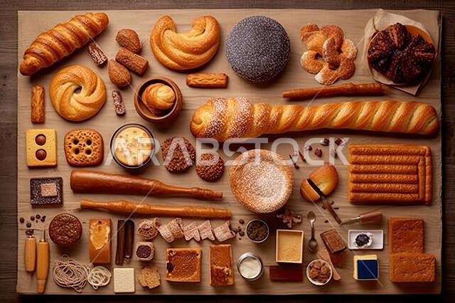 فطائر محشية بمختلف المكونات الغنية بالنكهات، مجموعة من المعجنات و الشهية السهلة والسريعة بأطعمة متنوعة ، مخابز عربية خليجية سعودية، مخبوزات شعبية طازجة، طاولة فطور صحية ولذيذة