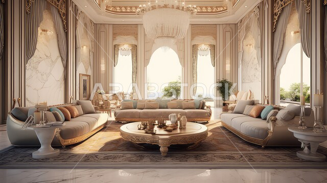 الفن الهندسي الإسلامي , غرفة معيشة بتصاميم عصرية حديثة ، تصاميم عصرية فاخرة , زخارف عربية إسلامية , ديكور غرفة جلوس داخلية ، شقق وفلل سكنية