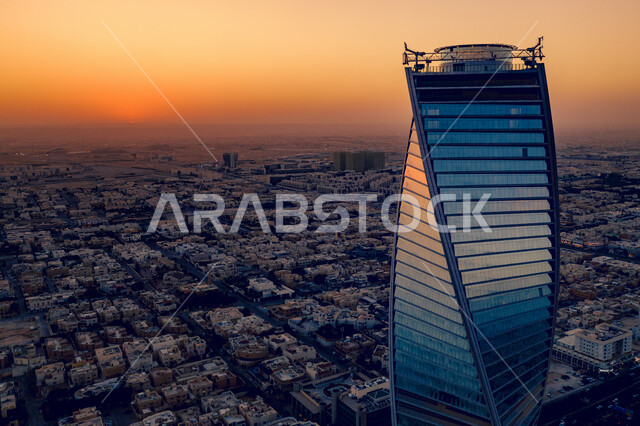 The scheduled tower in the city of Riyadh in Saudi Arabia, architectural art, towers and skyscrapers, the famous towers and landmarks of Riyadh
