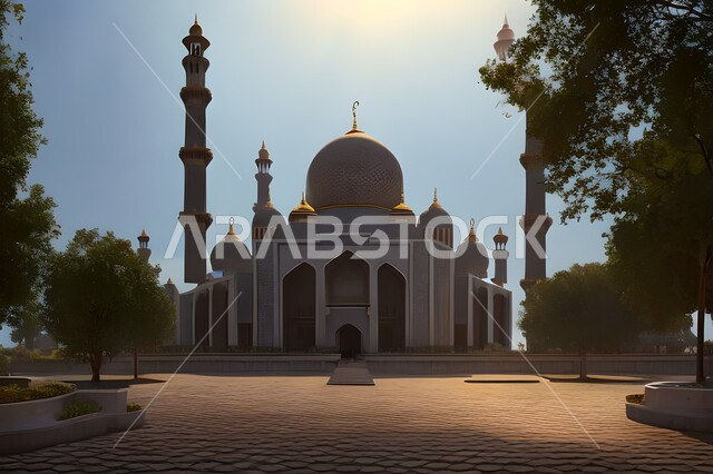 الفن الهندسي والمعماري للمساجد التاريخية القديمة, العبادة والتقرب الى الله, خلفيات مساجد اسلامية في وضع النهار، تصميم ثلاثي الأبعاد لمسجد اسلامي، العبادة وأداء الصلاة في المسجد، خلفيات وديكورات رمضانية