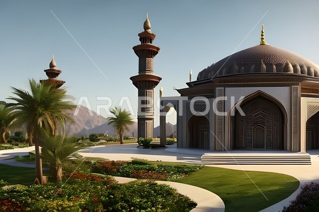 الفن الهندسي والمعماري للمساجد التاريخية القديمة, العبادة والتقرب الى الله, خلفيات مساجد اسلامية في وضع النهار، تصميم ثلاثي الأبعاد لمسجد اسلامي، العبادة وأداء الصلاة في المسجد، خلفيات وديكورات رمضانية