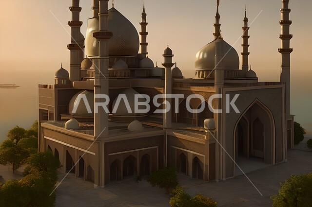الفن الهندسي والمعماري للمساجد التاريخية القديمة, العبادة والتقرب الى الله, خلفيات مساجد اسلامية في وضع النهار، تصميم ثلاثي الأبعاد لمسجد اسلامي، العبادة وأداء الصلاة في المسجد، خلفيات وديكورات رمضانية