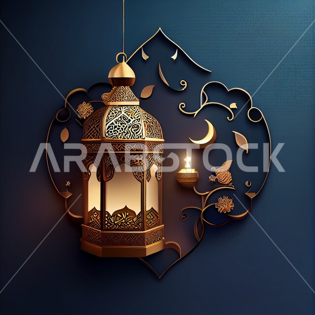  ديكورات وأنوار اسلامية، فانوس عربي تقليدي معدني ، إضاءة وزينة شهر رمضان المبارك ، تحف رمضانية ثلاثية الأبعاد ، الإحتفال بقدوم شهر رمضان، أجواء رمضانية مميزة, خلفيات اسلامية مميزة