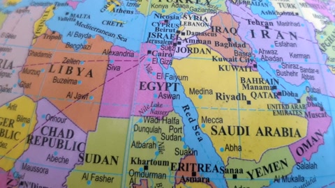 World map Middle East map Asia Africa and Russia Ukraine map