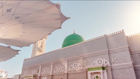 Time laps  in the Prophet’s Mosque in Medina