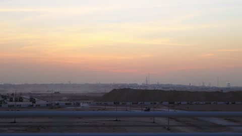 View from Riyadh Metro at Sunset KSA
