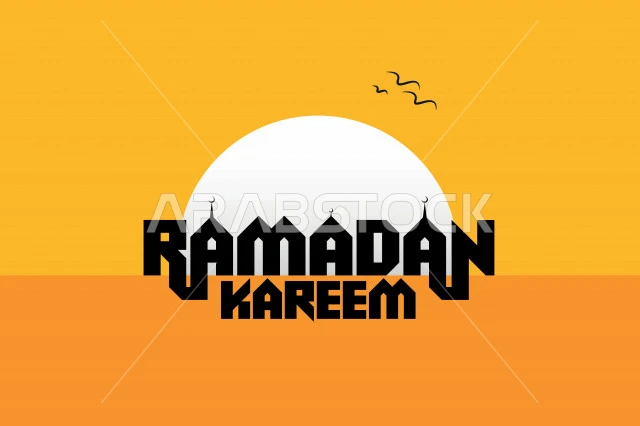 Vector design, Ramadan Kareem, congratulations and blessings, Vector Illustrator
