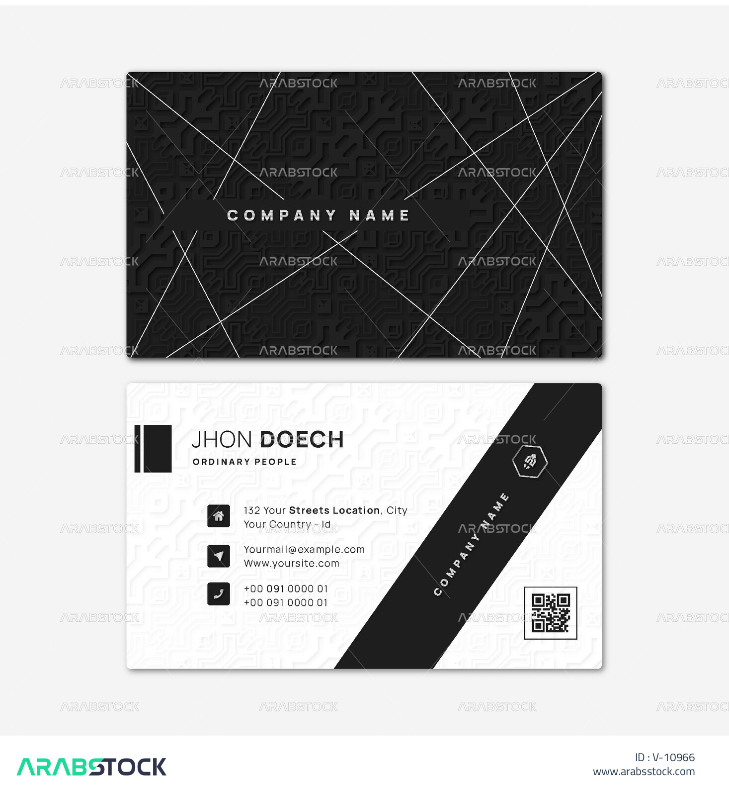 Vector business card template design, visit card, editable business
