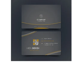 Business data card design template vector, editable personal business ...
