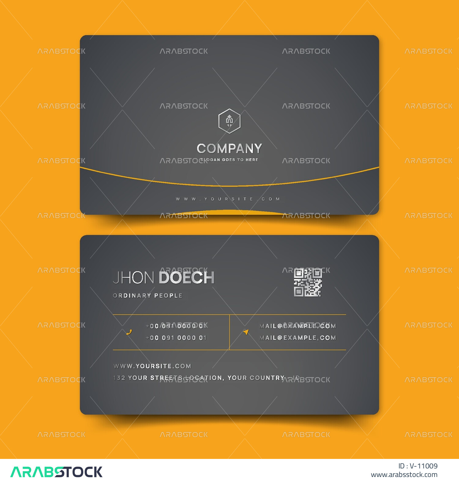 Business data card design template vector, editable personal business ...