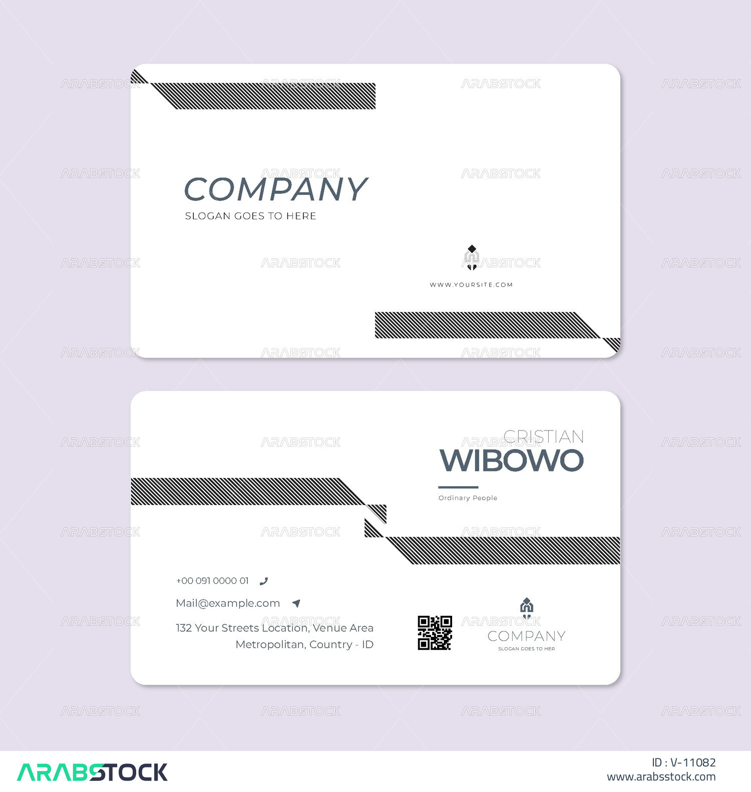 Vector business data card design template, editable template with ...