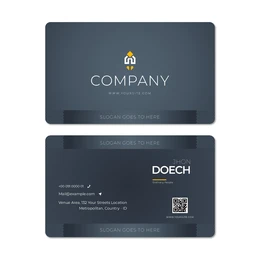 Vector business data card design template, editable template with ...