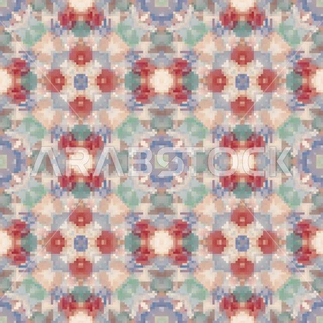 Vector mosaic, ornament, simple geometric graphics, colored patterns and ornaments, vector illustrator.