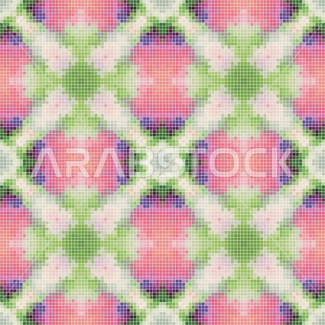 فيكتور باترن لزخارف ملونة ، فسيفساء ، نسيج ملون،  فيكتور اليستريتور