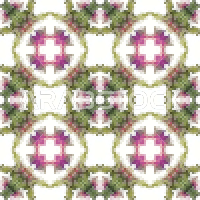 فيكتور باترن لزخارف ملونة ، فسيفساء ، نسيج ملون،  فيكتور اليستريتور