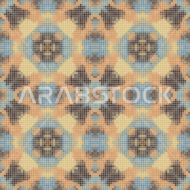 فيكتور باترن لزخارف ملونة ، فسيفساء ، نسيج ملون، فيكتور اليستريتور