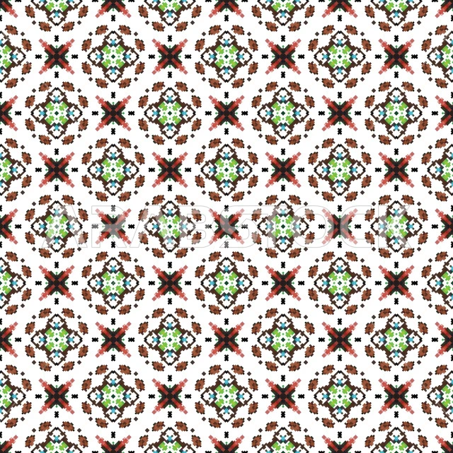 Colorful decorative background design template vector, geometric pattern, mosaic, geometric embroidery, texture, wall decorations, ready-made design template, colorful background, vector illustrator.