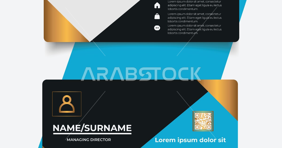 Business data card design vector template, visitor card, modern ...