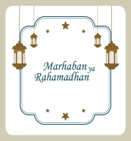 استقبال شهر الخير و البركة ,التحف و الاكسسوارات في الأجواء الروحانية, المناسبات و الاعياد الدينية ,الفوانيس المعدنية المعلقة, مخطوطة مرحبا رمضان باللغه الانجليزية, خلفية بيضاء، فيكتور اليسريتور