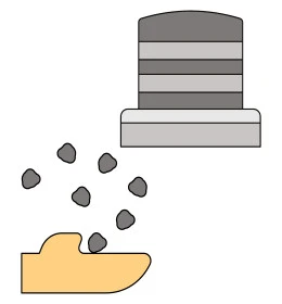 رسم توضيحي لرمي الجمرات، دليل الحج المبرور, الخطوات المتبعة لأداء مناسك الحج, قدوم المسلمين من شتى أنحاء العالم لأداء الفرائض والعبادات, أماكن دينية مقدسة، خلفية بيضاء، فيكتور اليستريتور