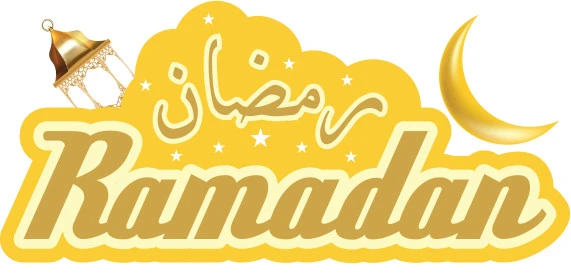 Congratulations template for the arrival of the month of goodness and blessings, authentic Arabic calligraphy, Ramadan Kareem, Islamic religious occasions and holidays, Ramadan manuscript in Arabic with a lantern and crescent moon, white background, Illustrator vectorرم