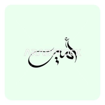 Amir, an Arabic male name, a black Arabic male name manuscript, authentic Arabic calligraphy, white background, Illustrator vector