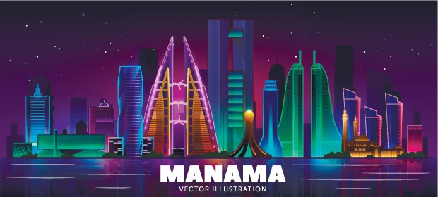 فيكتور لمركز البحرين التجاري العالمي ، برجان توأمان ، المنامة ، مملكة البحرين ، هندسة معمارية ، ناطحات سحاب ، فيكتور اليستريتور. 