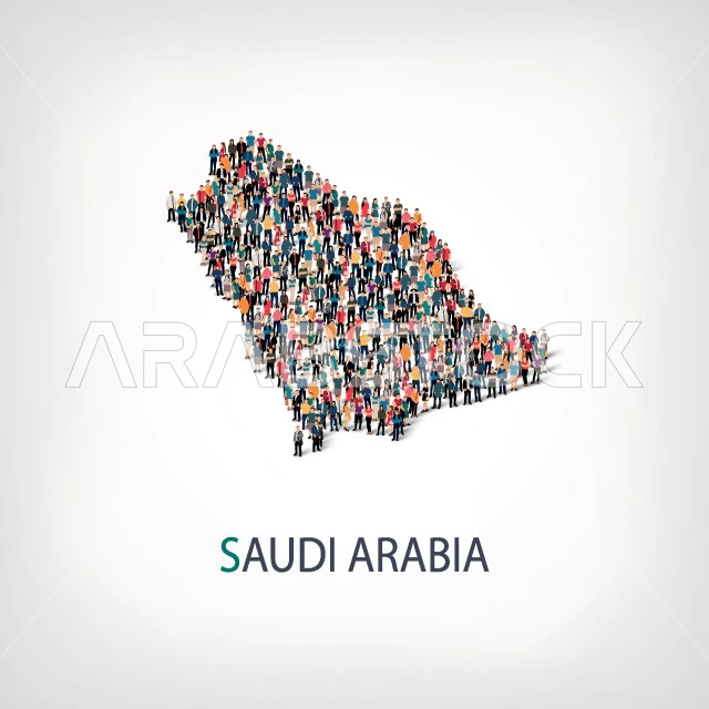 رسوم توضيحية لخريطة المملكة العربية، الحدود الجغرافية للبلاد، المحيطات واليابسة والطبيعة المائية، موقع دولة السعوديه بين دول العالم العربي، فيكتور اليستريتور