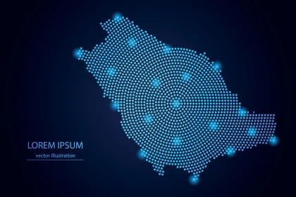 رسوم توضيحية لخريطة المملكة العربية، الحدود الجغرافية للبلاد، المحيطات واليابسة والطبيعة المائية، موقع دولة السعوديه بين دول العالم العربي، فيكتور اليستريتور