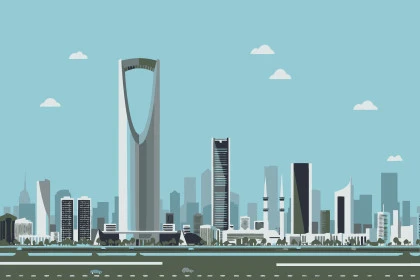 معالم الرياض المشهورة، رسومات وتصاميم مدينة الرياض في المملكة العربية السعودية، الابراج وناطحات السحاب، فيكتور اليستريتور