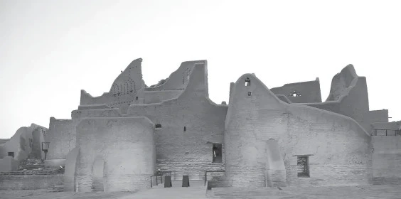 المباني والبيوت الأثرية الطينية في الدرعية القديمة بمدينة الرياض، الفن الهندسي المعماري القديم لأسوار قصر سلوى في البجيري في حي الطريف، معالم أثرية تاريخية قديمة، فيكتور اليستريتور