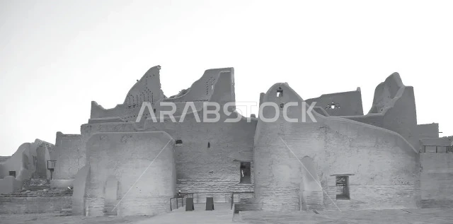 المباني والبيوت الأثرية الطينية في الدرعية القديمة بمدينة الرياض، الفن الهندسي المعماري القديم لأسوار قصر سلوى في البجيري في حي الطريف، معالم أثرية تاريخية قديمة، فيكتور اليستريتور