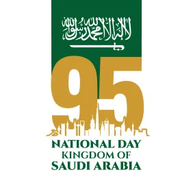 English phrases and texts, celebrating national occasions and holidays, Flag Day March 11, Saudi National Day September 23, the 4th anniversary of Saudi Arabia, the banner of La ilaha illa Allah, Muhammad is the Messenger of God, white background, Illustrator vector