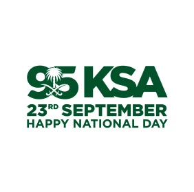 عبارات ونصوص باللغة الانجليزية، الذكرى 95 للسعودية، اليوم الوطني السعودي 23 سبتمبر، قوالب تصميم للاحتفال بالمناسبات والأعياد الوطنية، يوم العلم 11 مارس، خلفية بيضاء، فيكتور اليستريتور