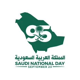 الذكرى 95  للمملكة العربية السعودية, رفع الرايات اعتزازا بالانتماء للوطن ,قوالب تصميم للاحتفال بالمناسبات والاعياد الوطنية, يوم العلم السعودي 11 مارس, ذكرى اليوم الوطني 23 سبتمبر, خلفية بيضاء, فيكتور اليستريتور