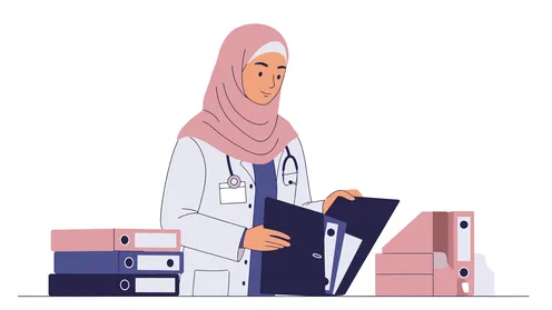 Concern for elegance and outward appearance, the concept of femininity and softness, a veiled Saudi Arabian Gulf woman wearing an abaya standing straight, white background, vector illustrator