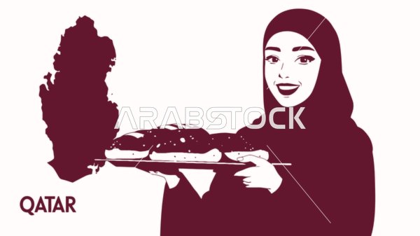 Concern for elegance and outward appearance, the concept of femininity and softness, a veiled Saudi Arabian Gulf woman wearing an abaya standing straight, white background, vector illustrator