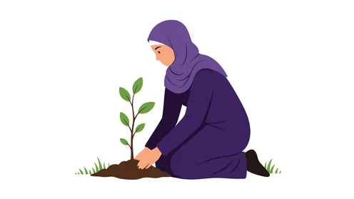 الاهتمام بالأناقة والمظهر الخارجي, مفهوم الأنوثة والنعومة, امرأة عربية خليجية سعودية محجبة ترتدي عباءة تقف باستقامة, خلفية بيضاء، فيكتور اليستريتور الاهتمام بالأناقة والمظهر الخارجي, مفهوم الأنوثة والنعومة, امرأة عربية خليجية سعودية محجبة ترتدي عباءة تقف باستقامة, خلفية بيضاء، فيكتور اليستريتور