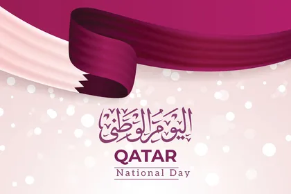 Vector of the National Day of the State of Qatar, National Holidays, Independence of Qatar, Celebrations and Events, Qatari National Day December 18, Illustrator Vector.