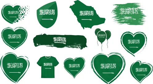 فيكتور تصميم علم السعودية على خلفية بيضاء، يوم العلم السعودي 11 مارس، لا اله الا الله محمد رسول الله، مناسبات واعياد وطنية، فيكتور اليستريتور