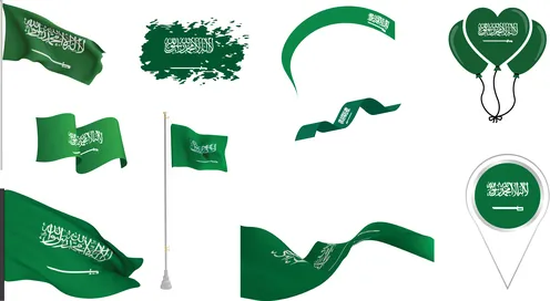 فيكتور تصميم علم السعودية على خلفية بيضاء، يوم العلم السعودي 11 مارس، لا اله الا الله محمد رسول الله، مناسبات واعياد وطنية، فيكتور اليستريتور