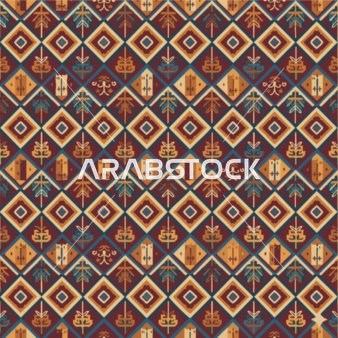 Vector pattern for various drawings, decorative Gulf Saudi Arabian shapes, traditional embroidery, Najran Sadu engraving, Illustrator vector.