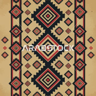 Vector pattern for various drawings, decorative Gulf Saudi Arabian shapes, traditional embroidery, Najran Sadu engraving, Illustrator vector.