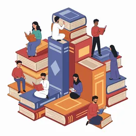 فيكتور شخصيات كرتونية، قراء من مختلف الثقافات يقرأون الكتب: رسم توضيحي، فيكتور اليستريتور