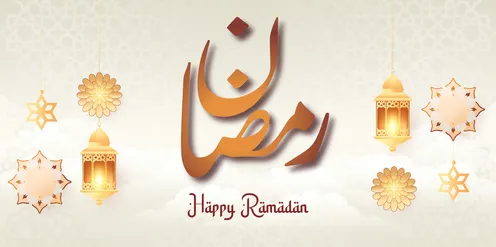 The art of Arabic calligraphy, an Arabic Islamic manuscript, a vector illustrator manuscript of Ramadan Kareem, a Ramadan design template, a greeting card for the arrival of the blessed month of Ramadan, decorative Islamic drawings, Islamic religious occasions.