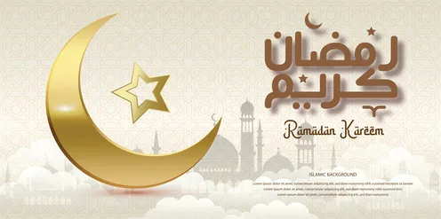 مناسبات دينية اسلامية ، فن الخط العربي، مخطوطة عربية اسلامية، فيكتور اليستريتور مخطوطة رمضان كريم، قالب تصميم رمضاني، بطاقة تهنئة بقدوم شهر رمضان المبارك، رسومات اسلامية زخرفية،