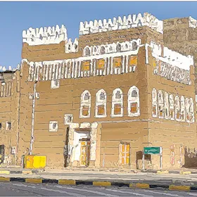 المباني والقلاع والحصون التراثية في المملكة العربية السعودية،  رسومات وتصاميم توضيحية للمباني الاثرية في الجنوب، الاماكن والمعالم السياحية التاريخية الأثرية، فيكتور اليستريتور