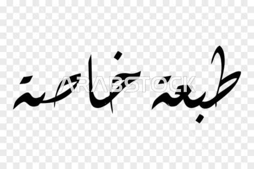 Vector design of a manuscript, elegant Arabic calligraphy of the phrase 'Special Edition' in dark black color with a contemporary fluid design, Illustrator vector.