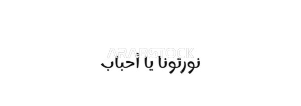 The concept of welcome and affection, vector manuscript text "You have illuminated us, O beloved" in black, authentic Arabic calligraphy arts, a warm welcome greeting, white background, vector illustrator.